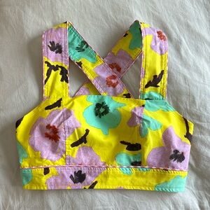 Rachel Antonoff Vibrant Floral Crop Top